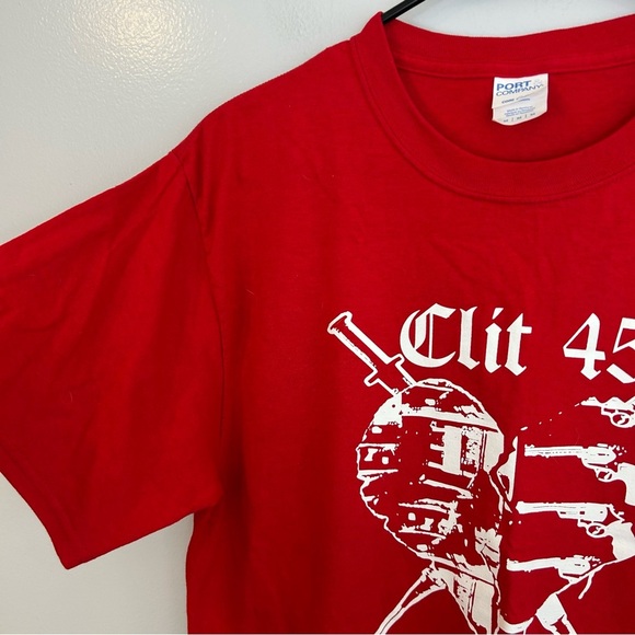 NEW Clit 45 Red Short Sleeve Shot Up a Broken Heart T-shirt Size Medium - Picture 3 of 7